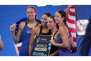 United States breaks world record in women's 4x100m medley relay at World Aquatics Championships