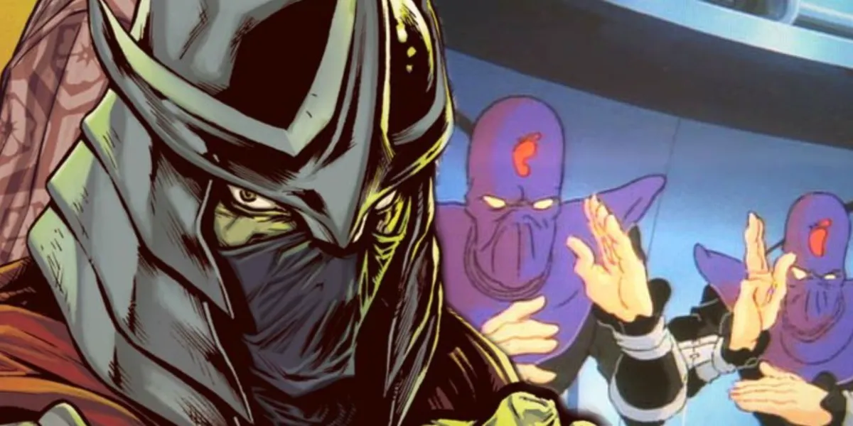 TMNT: Shredder and two Foot Clan ninjas.