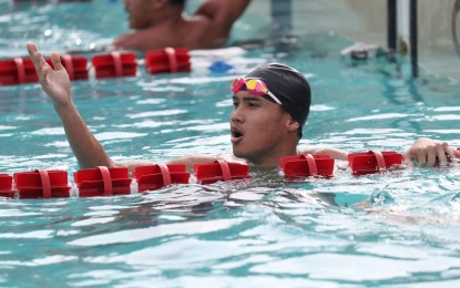 <p>Davao Region swimmer Philip Adrian Sahagun: 5 gold medals <em>(PSC Media Pool)</em></p>