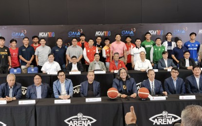 <p><strong>100TH SEASON.</strong> School officials, coaches and players attend the National Collegiate Athletic Association Season 100 press conference at Mall of Asia Arena in Pasay City on Sept. 3, 2024. The country’s Grand Old League will receive a special award in the San Miguel Corporation-Philippine Sportswriters Association Awards Night at the Centennial Hall of The Manila Hotel on Jan. 27, 2025. <em>(PNA photo by Jean Malanum)</em></p>