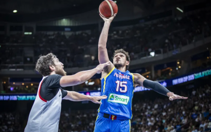 <p><strong>TOP PLAYER</strong>. Big man June Mar Fajardo takes a jumper in Gilas Pilipinas’ 93-54 win against Hong Kong-China in FIBA Asia Cup 2025 Qualifiers at Mall of Asia Arena in Pasay City on Nov. 24, 2024. Fajardo will receive the Mr. Basketball award in the San Miguel Corporation-Philippine Sportswriters Association Awards Night at The Manila Hotel grand ballroom on Jan. 27, 2025. <em>(FIBA Asia photo)</em></p>
