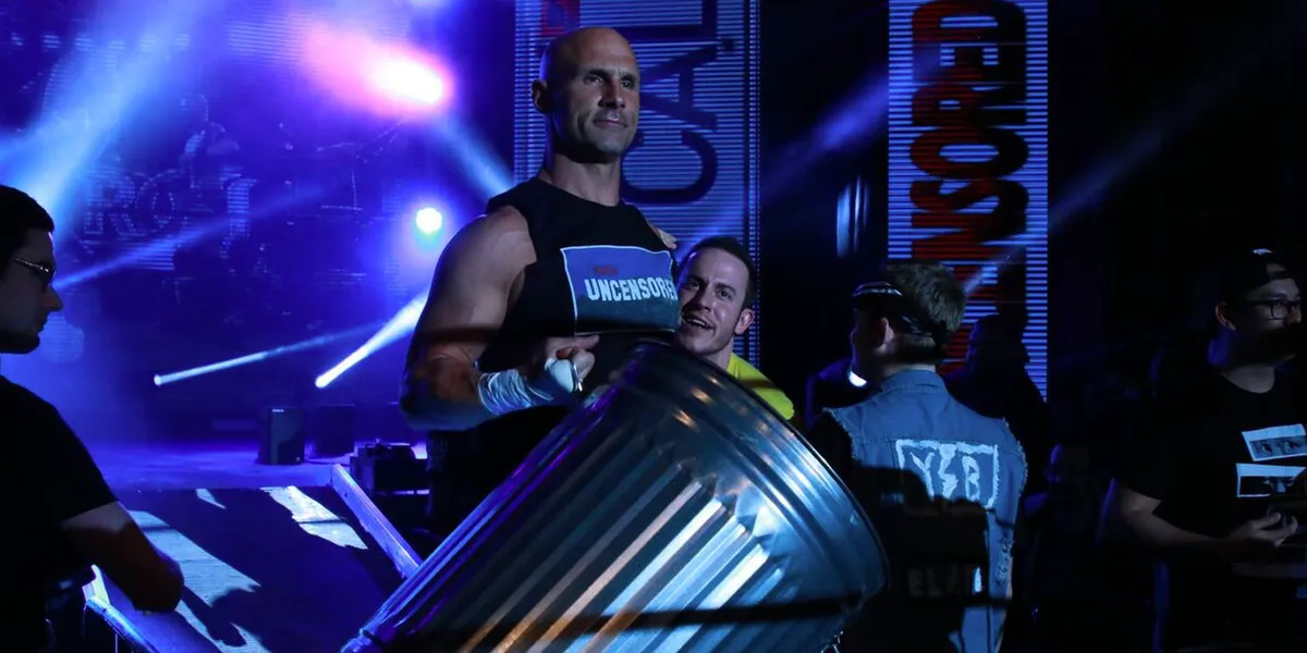 Christopher Daniels With Trash Can