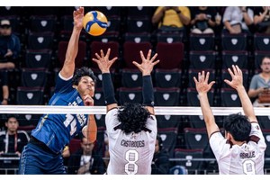 Bulldogs overcome faltering Maroons in UAAP men's volleyball