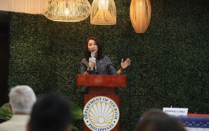 <p>Tourism Secretary Christina Frasco (PNA photo by Avito Dalan)</p>
