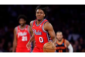 Sixers ignoring blatant Tyrese Maxey foul to push narrative that refs favored Knicks