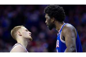 Joel Embiid shows his true colors with dirty play against Knicks' Mitchell Robinson