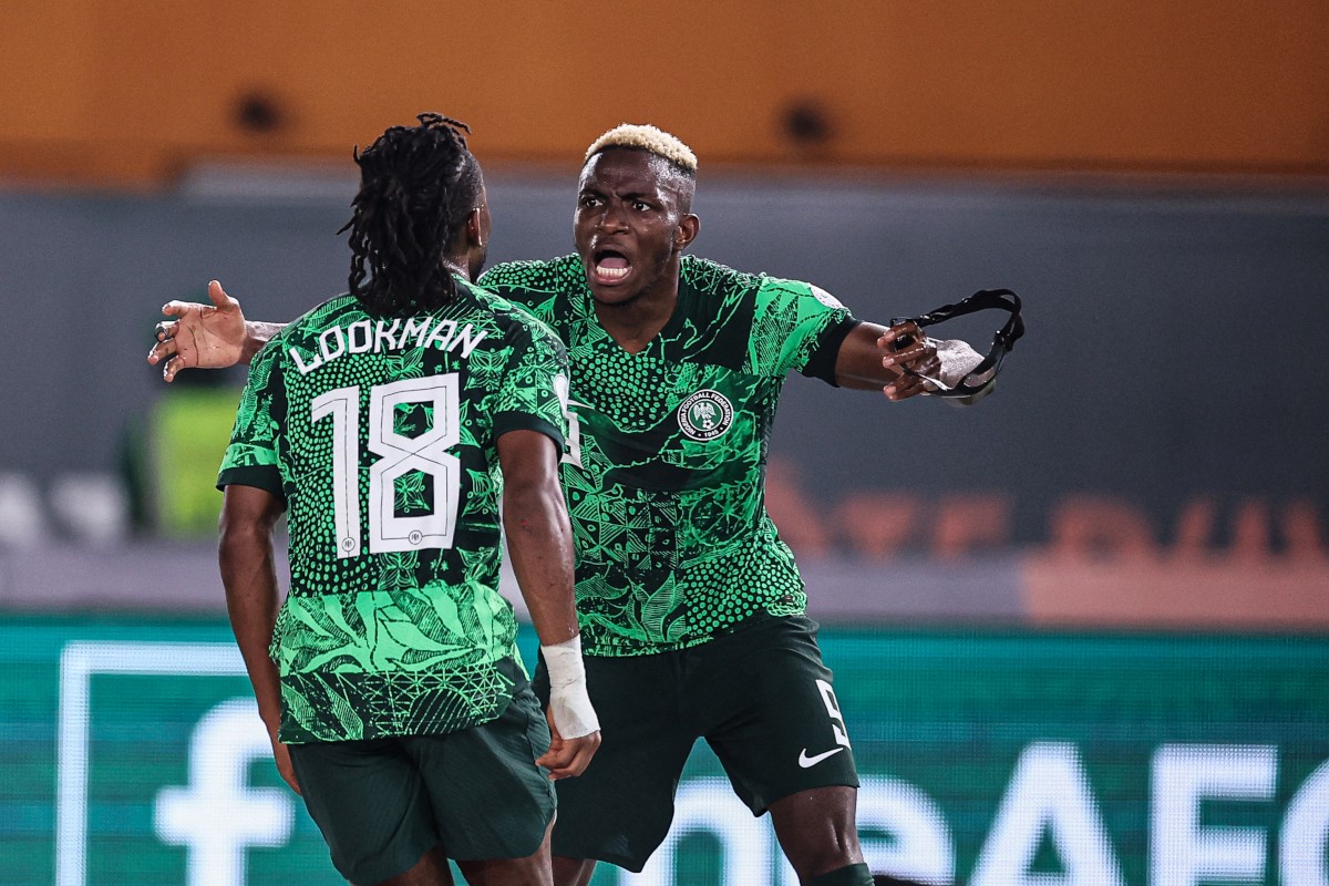 Victor Osimhen and Ademola Lookman in action for Nigeria during AFCON 2024.