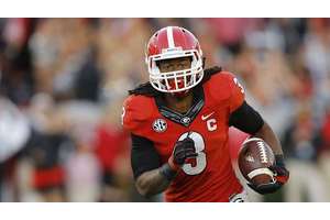 Former Georgia RB Todd Gurley in attendance for Nebraska vs. Illinois top 25 matchup