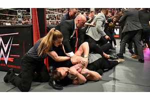 College football fans have big reactions to Pat McAfee being choked out on 'WWE RAW'