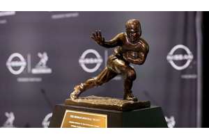 The Heisman Trophy is traveling abroad for the first time ever