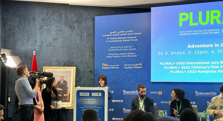 Ariel Pino, 12 years old, from Spain, recipient of PLURAL+ Youth Video Festival award. Ariel Pino, 12 years old, from Spain, recipient of PLURAL+ Youth Video Festival award.