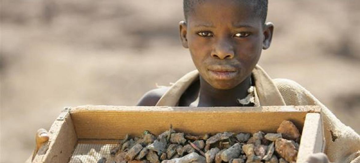 A boy mines for copper mine in the town of Kipushi in southeastern Democratic Republic of the Congo. A boy mines for copper mine in the town of Kipushi in southeastern Democratic Republic of the Congo.