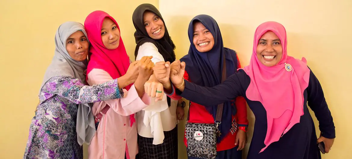 Participants at a discussion on how women contribute to peace in their communities in Indonesia. Participants at a discussion on how women contribute to peace in their communities in Indonesia.