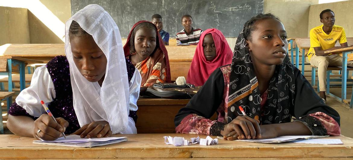 Young women study at a centre in Bol in Chad. Young women study at a centre in Bol in Chad.