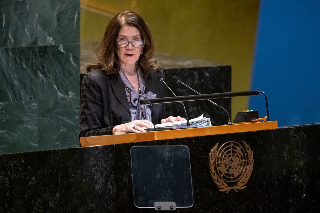 US Deputy Permanent Representative Dorothy Shea addresses the Eleventh Emergency Special Session (resumed) of the General Assembly on Ukraine.