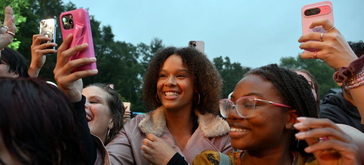 Young people attend the Global Citizen Festival in Central Park. Young people attend the Global Citizen Festival in Central Park.