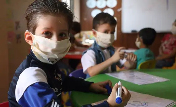 Children at school in Lebanon. Children at school in Lebanon.