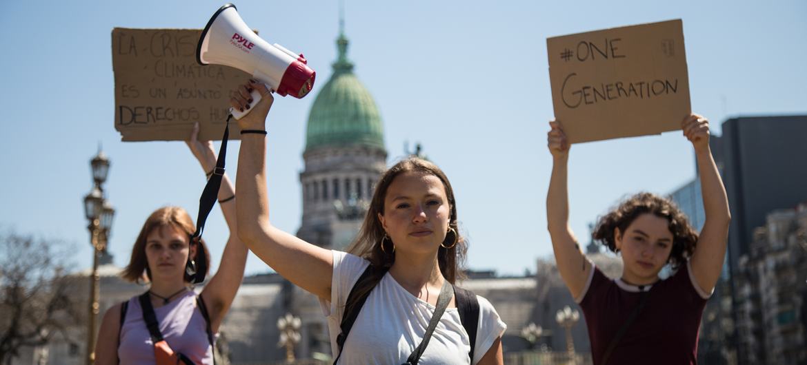 Environmental activists and founders of Youth for Climate Argentina. Environmental activists and founders of Youth for Climate Argentina.