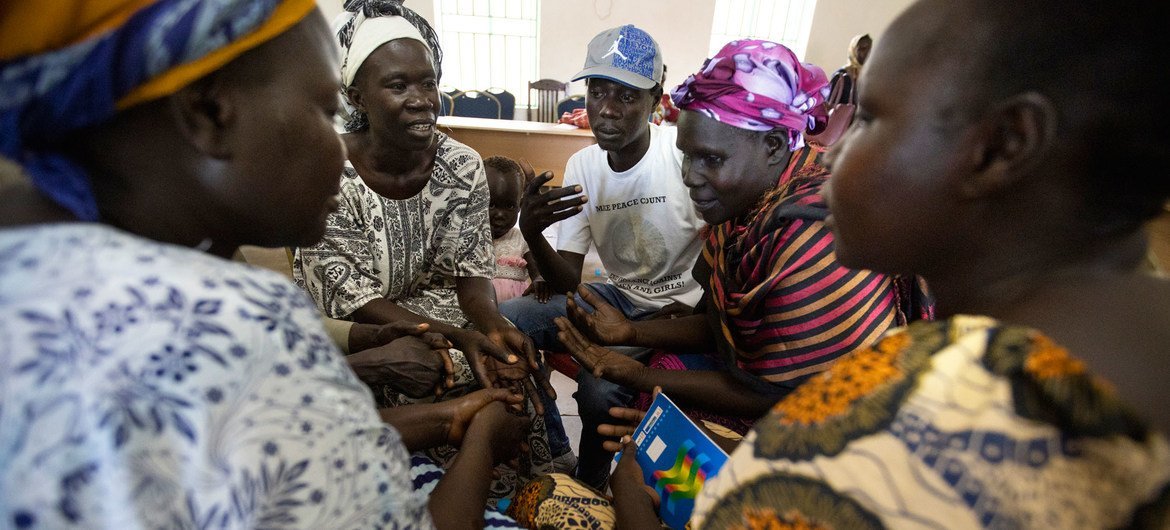 Community focal points attend a training session on Gender Based Violence (GBV) in Juba, South Sudan. Community focal points attend a training session on Gender Based Violence (GBV) in Juba, South Sudan.