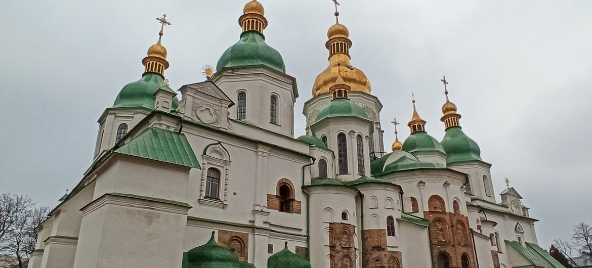 The Saint Sophia's Cathedral in Kyiv, one of the Unesco world heritage site in Ukraine. The Saint Sophia's Cathedral in Kyiv, one of the Unesco world heritage site in Ukraine.