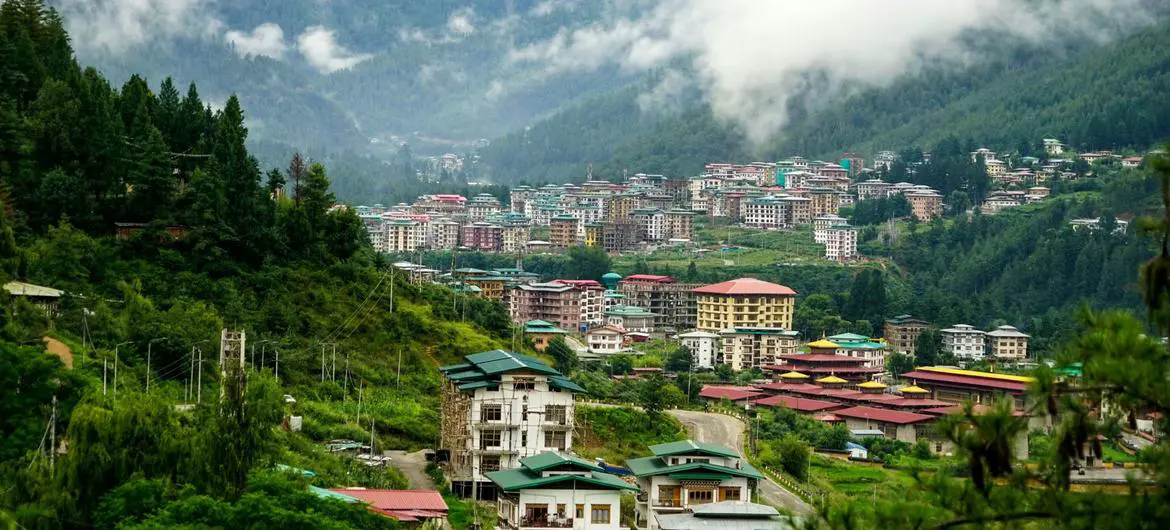 Thimphu, Bhutan's capital city.
