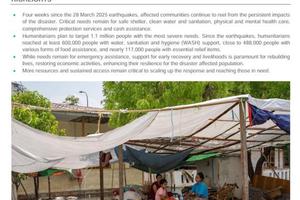 OCHA Myanmar: Earthquake Response Situation Report No. 4