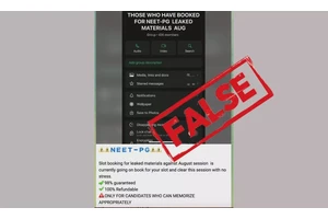 Fact Check: Telegram posts Claiming "NEET PG Leaked Materials" Available for Sale are FALSE