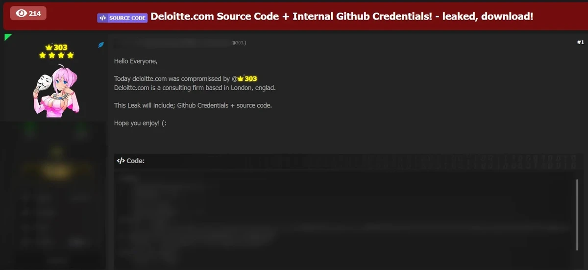 Alleged Deloitte Breach