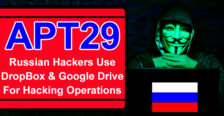 Russian APT29 Hackers Use DropBox and Google Drive Russian APT29 Hackers Use DropBox and Google Drive