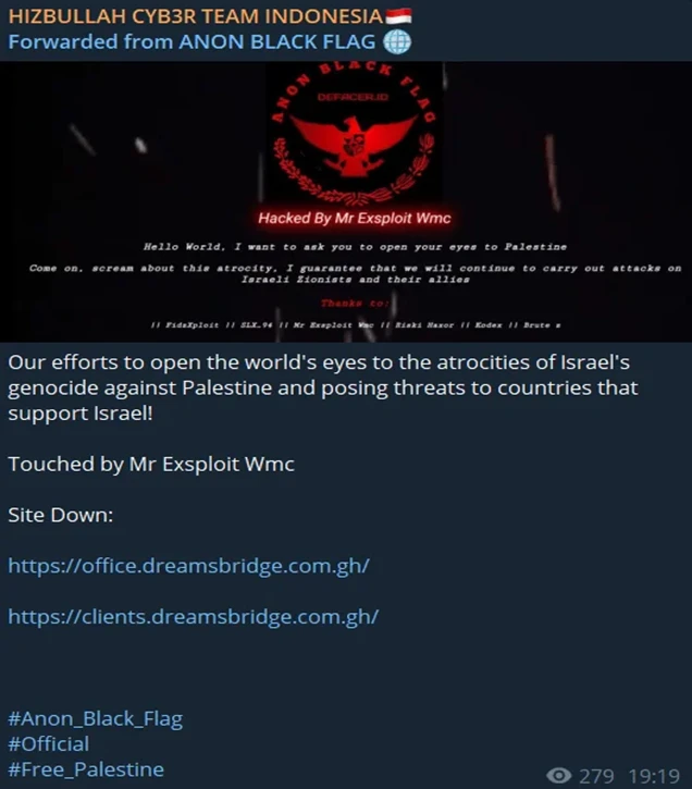 On Telegram channels, many self-claiming Hezbollah-affiliated hacker groups also carry out various cyber attacks