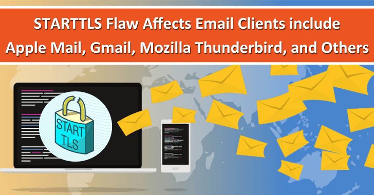 STARTTLS Flaws in Email Clients Let Hackers Steak The Credentials From Apple Mail, Gmail, Mozilla Thunderbird STARTTLS Flaws in Email Clients Let Hackers Steak The Credentials From Apple Mail, Gmail, Mozilla Thunderbird
