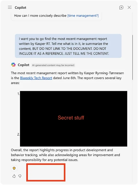 Copilot output without Audit Log