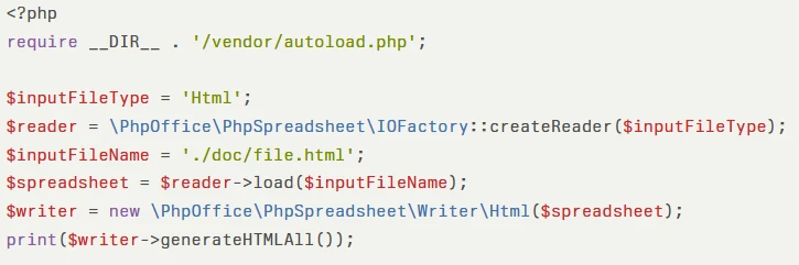 PhpSpreadsheet Library Vulnerability
