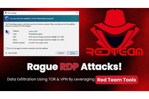 Hackers Leverage Red Team Tools in RDP Attacks Via TOR & VPN for Data Exfiltration