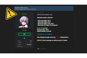 Beware! Threat Actor Selling Outlook RCE 0-Day on Hacking Forums