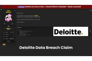 Deloitte Data Breach: Alleged Leak of Source Code & GitHub Credentials