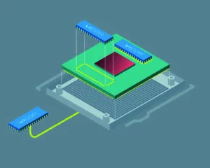 Vicor Power on Package Isometic Diagram