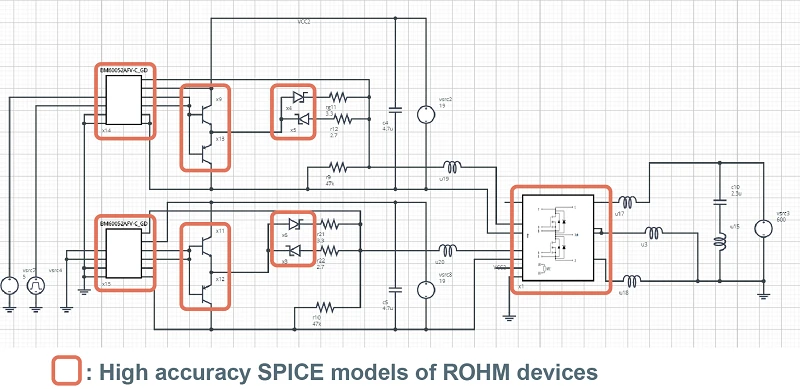 Simulation Circuits using SPICE Models
