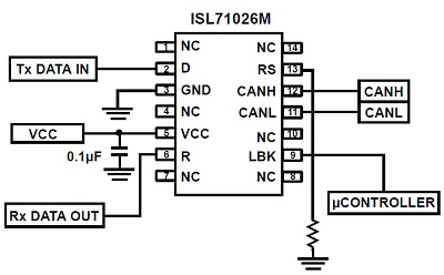 CAN transceiver circuit