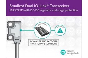Dual IO-Link Transceiver with DC-DC Regulator and Surge Protection