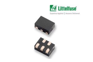 Low Capacitance TVS Diode Array from Littelfuse Is One-Third the Size of Typical Four-Line Arrays