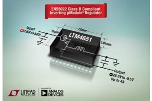 58VIN, 24W, Inverting µModule Regulator Is EN55022 Class B Compliant