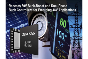 80V Bidirectional Buck-Boost & Dual-Phase Buck DC/DC Controllers