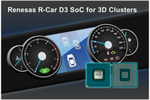 Renesas Electronics Expands 3D Graphics Cluster Market to Entry-Class Cars with R-Car D3 System-on-Chip
