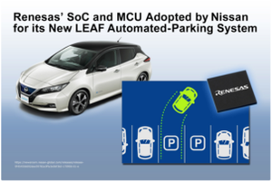Renesas Electronics High-Performance Automotive Chips Adopted by Nissan for its New LEAF Automated-Parking System