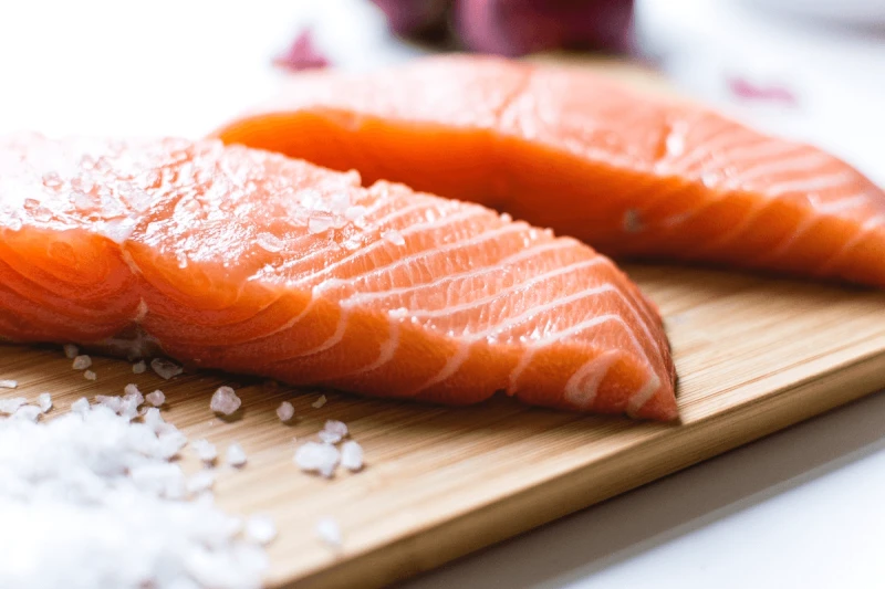 raw salmon fillets raw salmon fillets