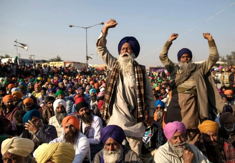 India has very vocal farmers willing to protest for their wellbeing. Credit: Anindito Mukherjee via Getty Images