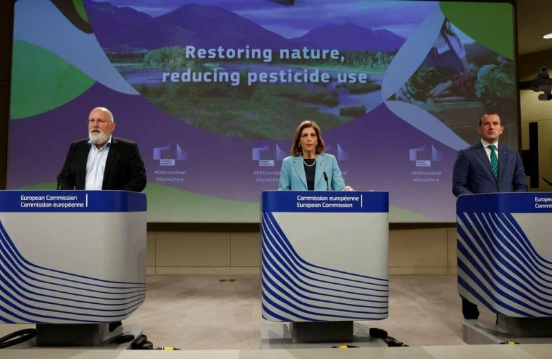 EU leaders meet in Belgium to discuss halving pesticide use. Credit: Yves Herman via Reuters