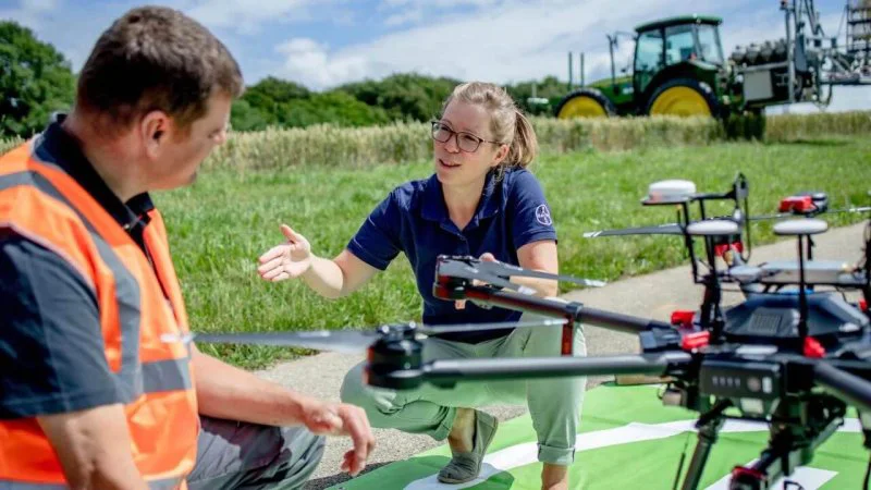 A Bayer employee explains some selling points of digital agriculture. Detractors have their points as well, arguing big data is easily biased. Credit: Bayer