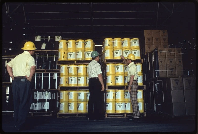 EPA inspectors reviewing chemical pesticide storage. Credit: John Messina via CC0-1.0